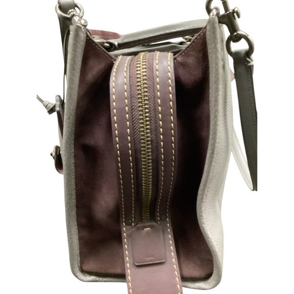 Coach Purse Women’s 1 Size #23755 Rogue31 Genuine Pebbled Leather Dust Bag Gray - Picture 5 of 13